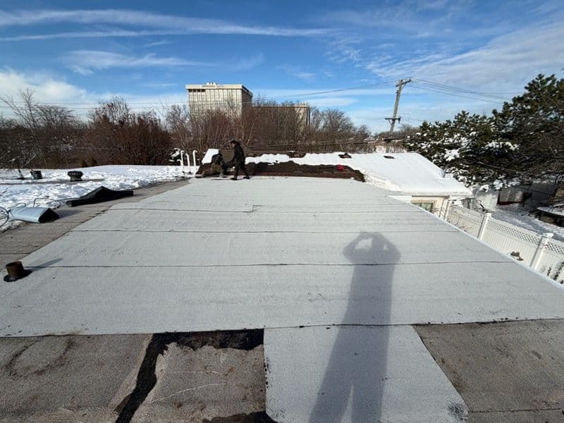 Gallery photos for Flat Roof Transformation for Enhanced Durability in Winter: Image #1