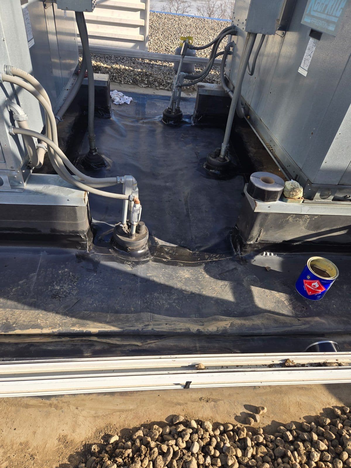 Gallery photos for Flat Roof EPDM Repair in Roselle: Image #1